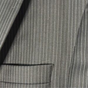Mens 40 R Hickey Freeman X  Loro Piana Tasmanian 130's‎ Navy Blue Pinstripe Wool